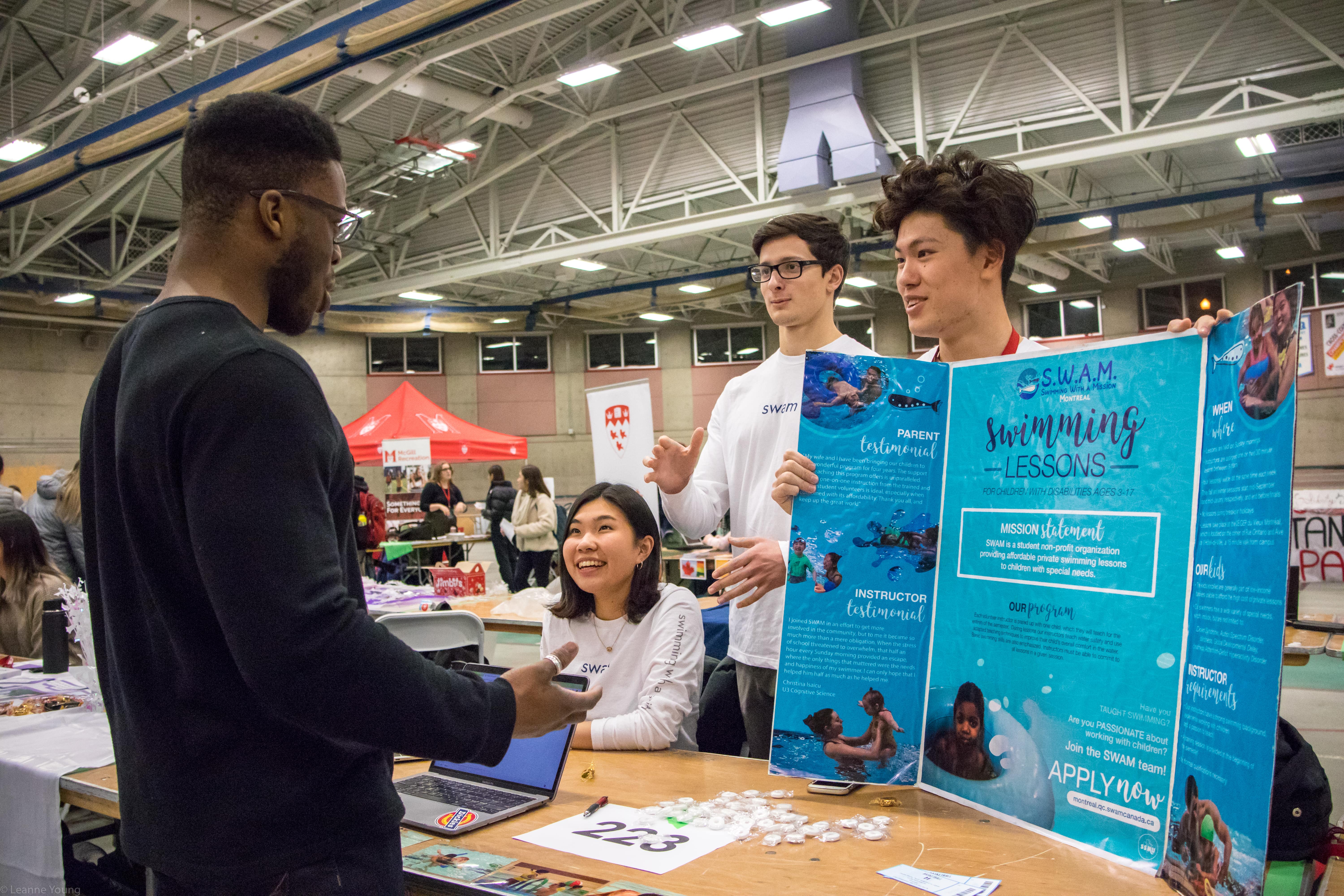 Trifold poster in action at Activities Night
